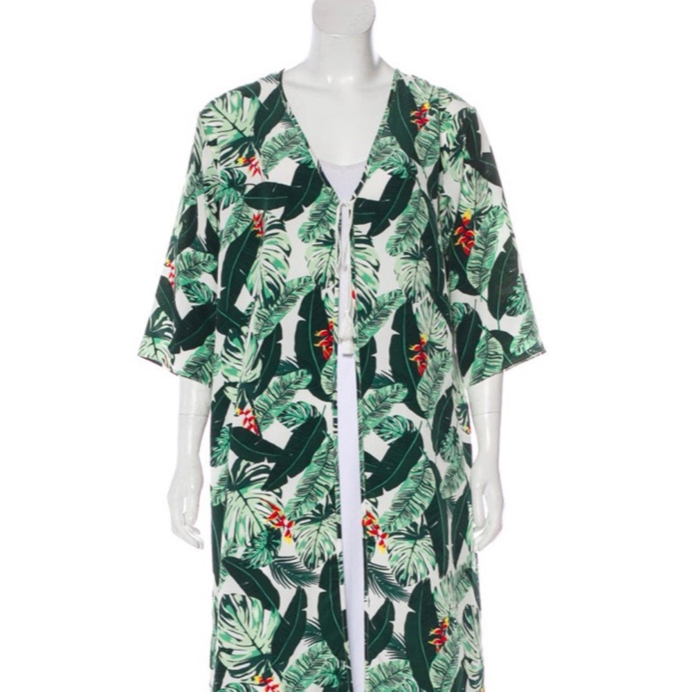 NWT Rachel Zoe Palm Tree Duster
